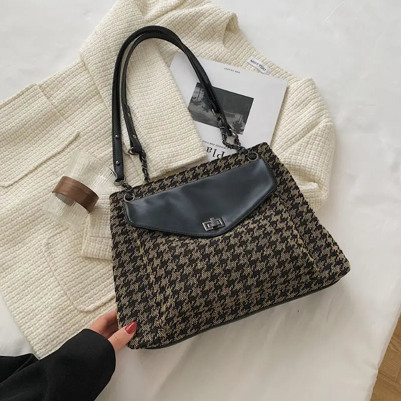 Autumn Winter Large Capacity Bag Women's Casual Shoulder Tote Bucket Bag