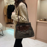 Autumn Winter Large Capacity Bag Women's Casual Shoulder Tote Bucket Bag