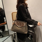 Autumn Winter Large Capacity Bag Women's Casual Shoulder Tote Bucket Bag