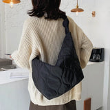 Autumn Winter Large Capacity Dumpling Bag High Nylon Ladies Shoulder Bag