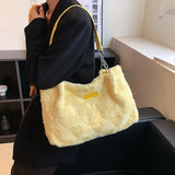 Plush Shoulder Bag Large Capacity Tote Bag for Women
