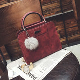 Autumn Winter Frosted Pattern Shoulder Bag