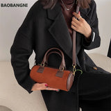 Velvet Cylinder Mini Messenger Bag Handbag