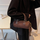Velvet Cylinder Mini Messenger Bag Handbag