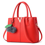 Autumn Winter Lychee Pattern Handbag Large Capacity Middle-Aged Mother Bag Women