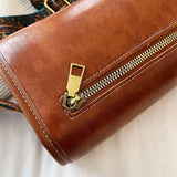 Wide Shoulder Bag Solid PU Messenger Bag Wallet