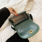 Wide Shoulder Bag Solid PU Messenger Bag Wallet