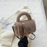 Plush Messenger Bag for Women, Autumn/Winter All-match Portable Bag