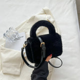 Plush Messenger Bag for Women, Autumn/Winter All-match Portable Bag
