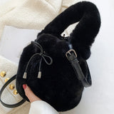 Plush Shoulder Bag Women's Messenger Bag Portable Fur Bag