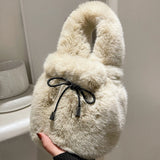 Plush Shoulder Bag Women's Messenger Bag Portable Fur Bag