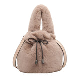Plush Shoulder Bag Women's Messenger Bag Portable Fur Bag