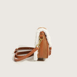 Autumn Winter Plush Bag Retro Lamb Hair Shoulder Crossbody Handbag