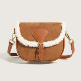 Autumn Winter Plush Bag Retro Lamb Hair Shoulder Crossbody Handbag