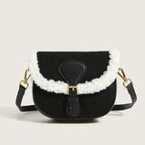 Autumn Winter Plush Bag Retro Lamb Hair Shoulder Crossbody Handbag