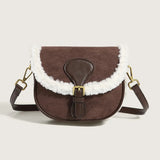 Autumn Winter Plush Bag Retro Lamb Hair Shoulder Crossbody Handbag