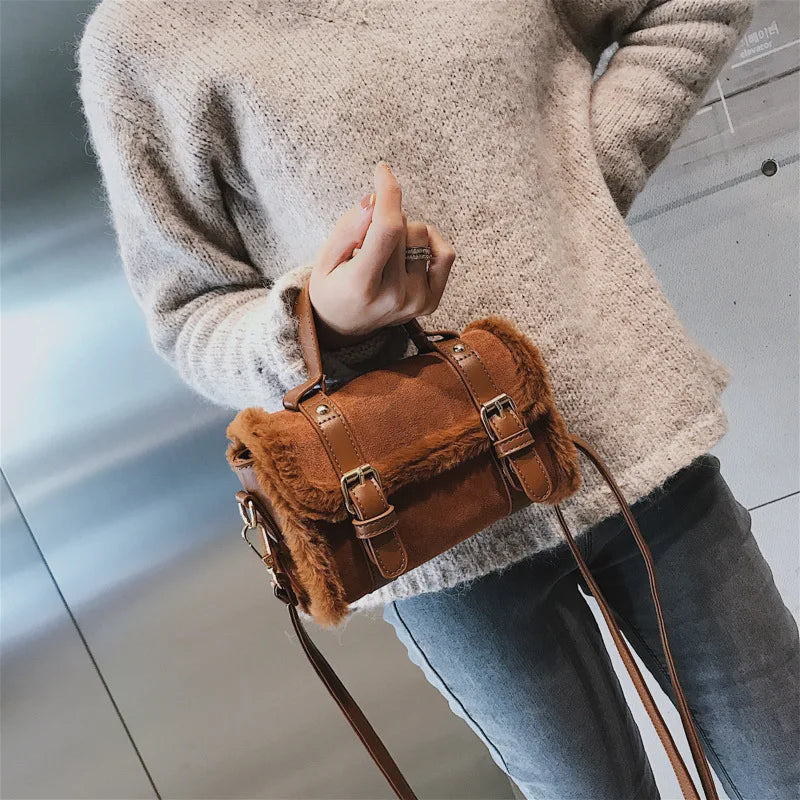 Plush Women's Small Bag Handbag Shoulder Messenger Bag