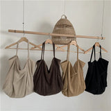 Corduroy Single Shoulder Bag Large Tote Shopping Bag