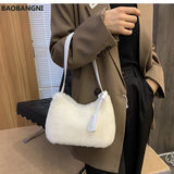 Autumn Winter Lamb Wool Bag Women's Single Shoulder Plush
