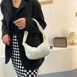 Women's Rhombus Embroidery Shoulder Bag