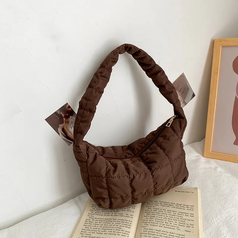 Women's Rhombus Embroidery Shoulder Bag