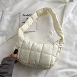 Women's Rhombus Embroidery Shoulder Bag