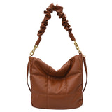 Soft Leather Shoulder Bag Large Capacity Women's Messenger Bucket Bag