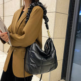 Soft Leather Shoulder Bag Large Capacity Women's Messenger Bucket Bag