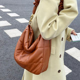 Soft Leather Shoulder Bag Large Capacity Women's Messenger Bucket Bag