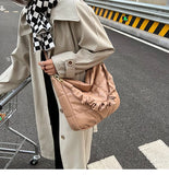 Soft Leather Shoulder Bag Large Capacity Women's Messenger Bucket Bag