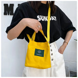 Autumn Canvas Shoulder Bag Solid Mini Bag Messenger Handbag