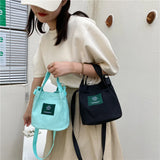 Autumn Canvas Shoulder Bag Solid Mini Bag Messenger Handbag