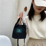 Autumn Canvas Shoulder Bag Solid Mini Bag Messenger Handbag