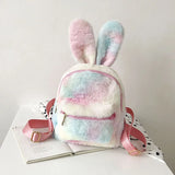 Autumn Bunny Ears Backpack Plush Student Bag
