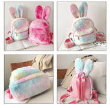 Autumn Bunny Ears Backpack Plush Student Bag