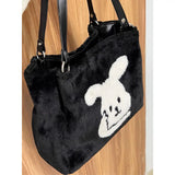 Plush Rabbit Shoulder Bag Large Capacity Women Handbags