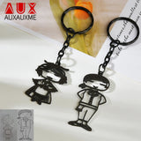 Personalized Couple Keychains Stainless Steel