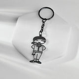 Personalized Couple Keychains Stainless Steel