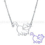 Auxauxme Children's Drawing Necklace Stainless Steel Kid's Art