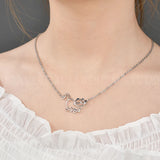 Auxauxme Children's Drawing Necklace Stainless Steel Kid's Art