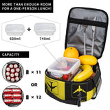 Aviation Arrival Departure Lunch Box Leakproof Thermal Insulated Bag
