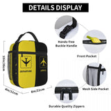 Aviation Arrival Departure Lunch Box Leakproof Thermal Insulated Bag