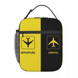 Aviation Arrival Departure Lunch Box Leakproof Thermal Insulated Bag