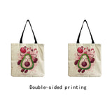 Avocado Fruit Cartoon Shopping Bag Eco Friendly Shoulder Bag