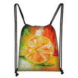 Avocado Lemon Backpack Women Softback Rucksack Ladies Drawstring Bag