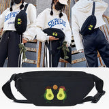 Avocado Print Waist Bag Crossbody Shoulder Bag