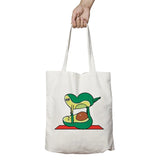 Avocado Print Canvas Shopping Tote Bag Reusable Eco Handbag