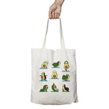 Avocado Print Canvas Shopping Tote Bag Reusable Eco Handbag