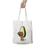 Avocado Print Canvas Shopping Tote Bag Reusable Eco Handbag