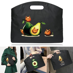 Avocado Printed Laptop Briefcase Business Document Organizer Handbag